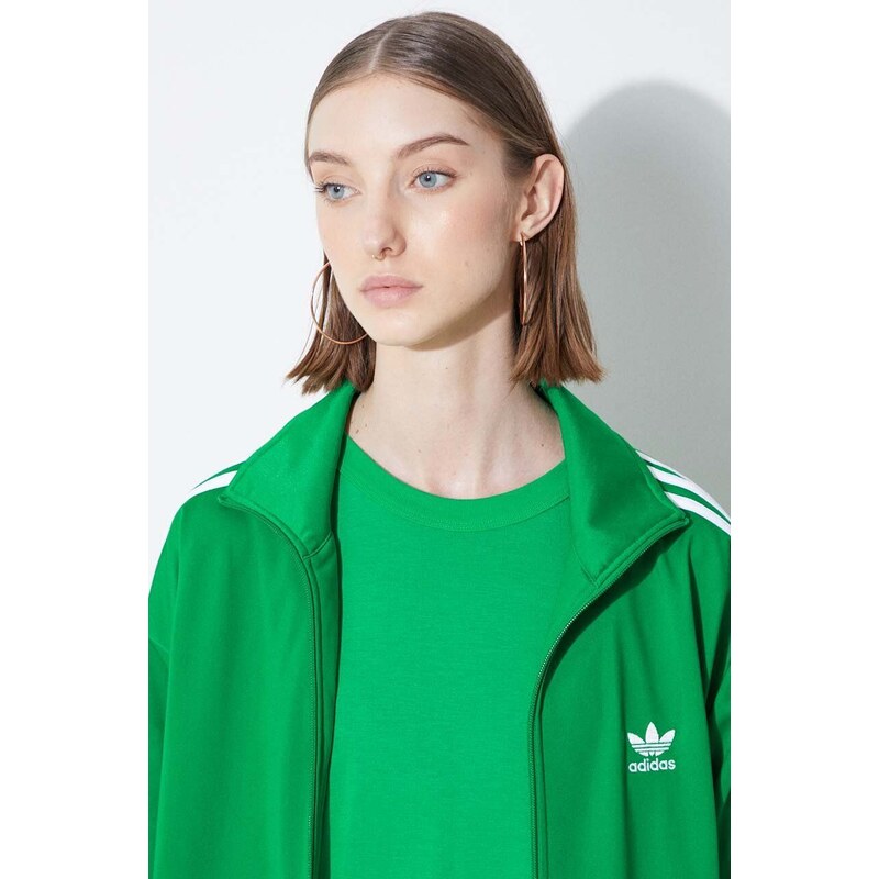 Mikina adidas Originals pánská, zelená barva, s aplikací, IU0762