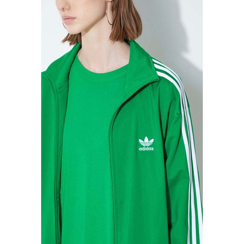 Mikina adidas Originals pánská, zelená barva, s aplikací, IU0762