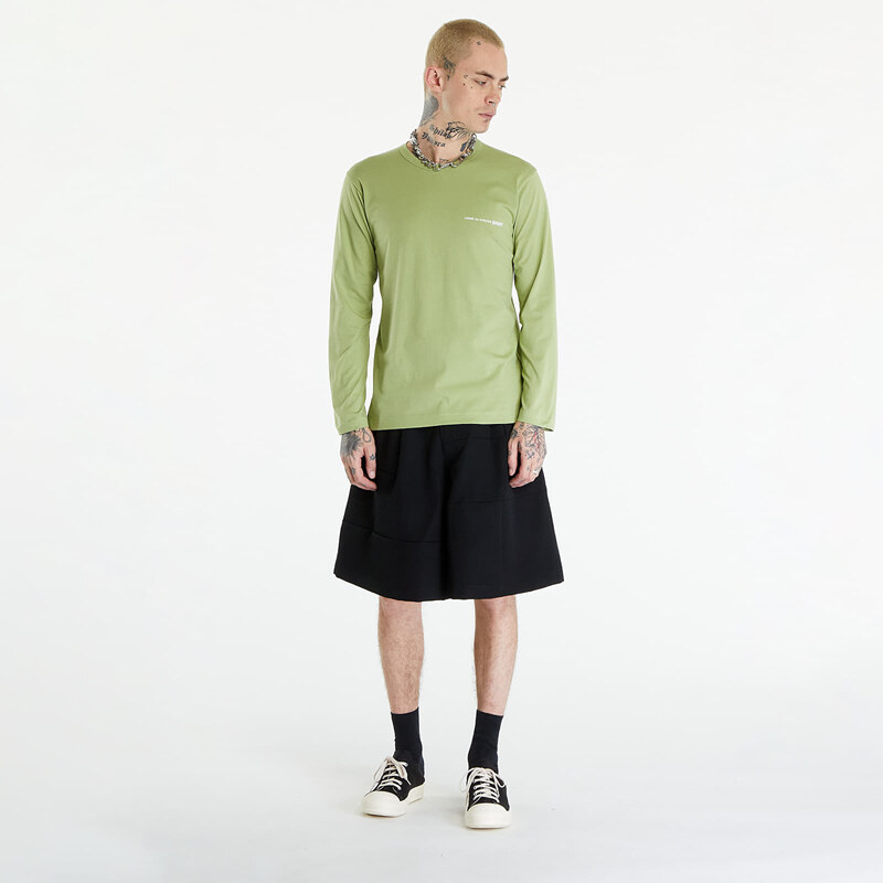 Pánské tričko Comme des Garçons SHIRT Long Sleeve Tee Knit Khaki