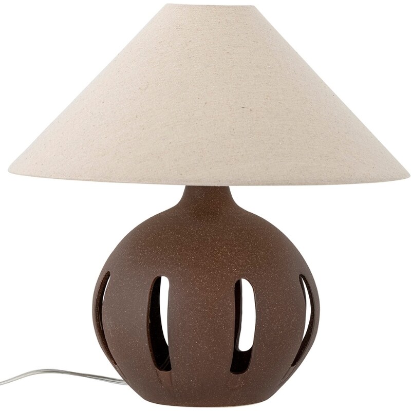 Hnědá kameninová stolní lampa Bloomingville Liana