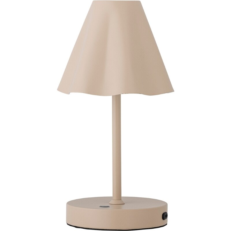Béžová kovová nabíjecí stolní LED lampa Bloomingville Lianna
