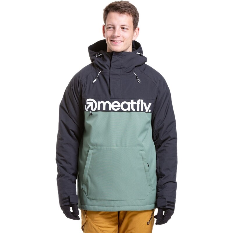 Pánská SNB & SKI bunda Meatfly Slinger zelená/černá