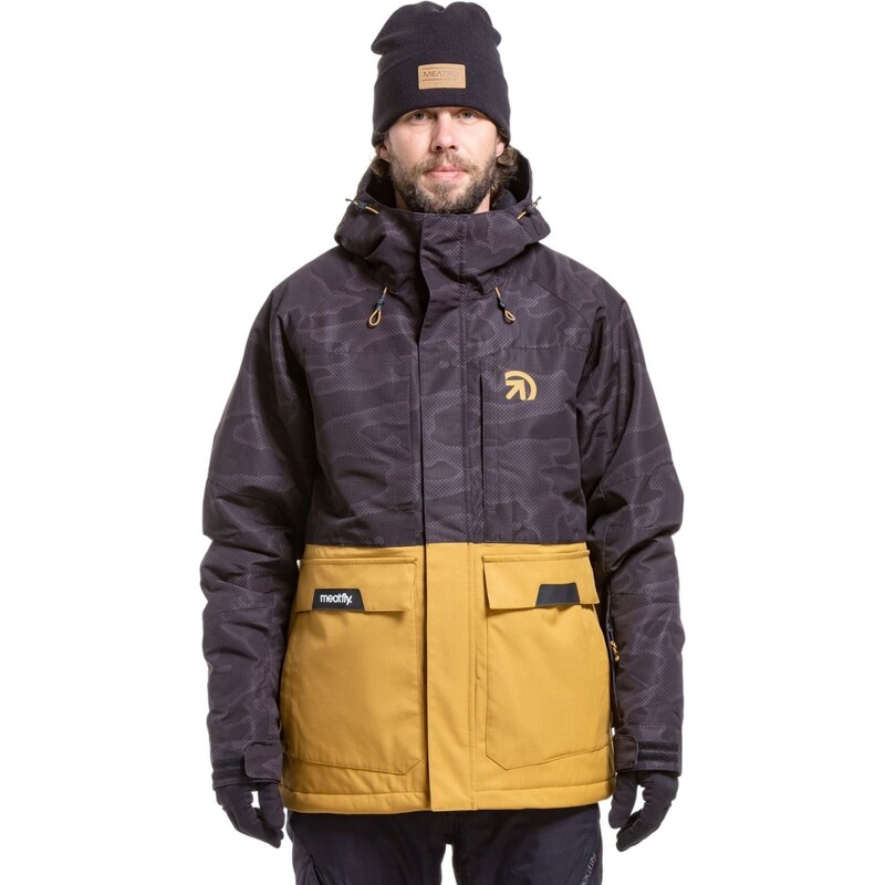 Pánská SNB & SKI bunda Meatfly Vertigo černá/hnědá