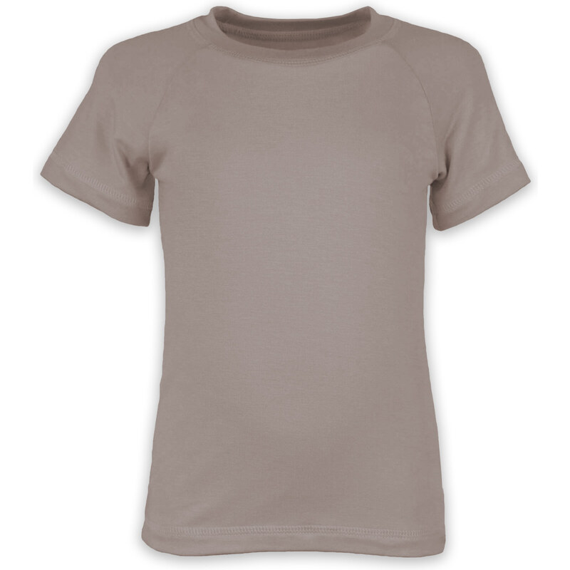 Crawler Bambusové tričko krátký rukáv kulatý výstřih dětské Hnědá