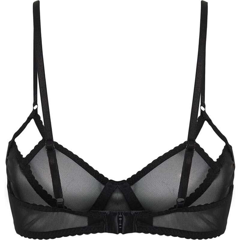 Trendyol Black Tulle Capless T-Shirt Bra Knitted Bra