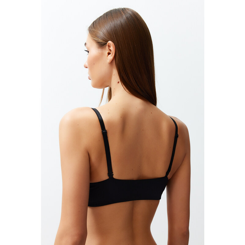 Trendyol Black-Skin Polyamide Double-Sided Wearable Covered Knitted Bra