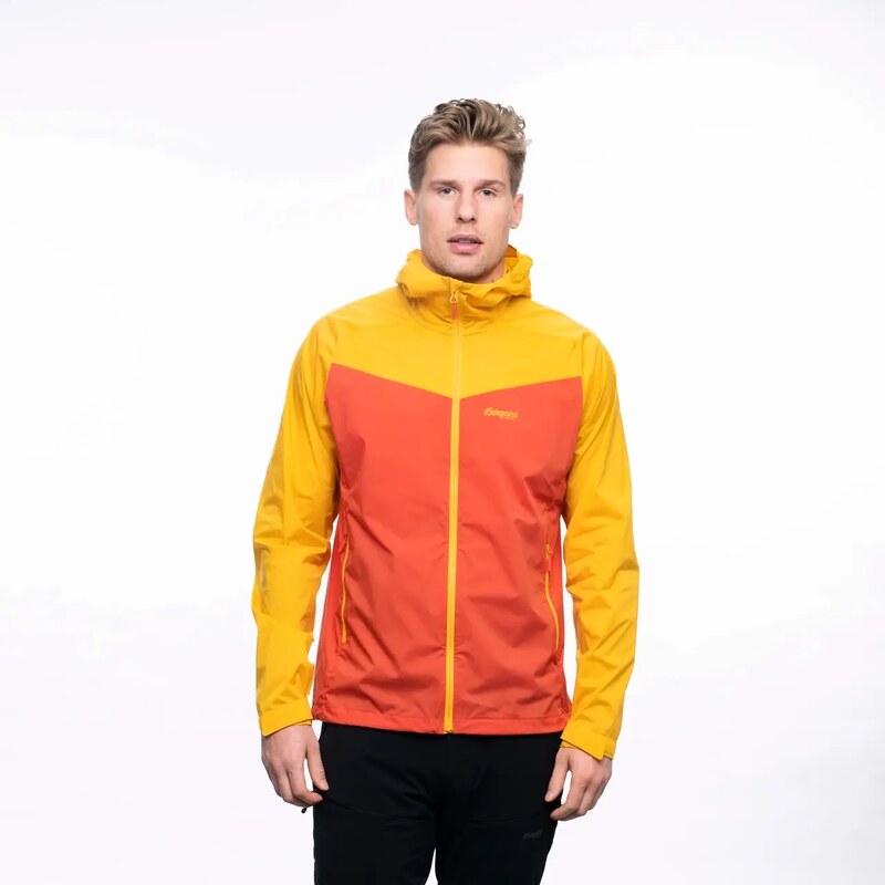 Pánská bunda Bergans Microlight Jacket Brick/Light Golden Yellow