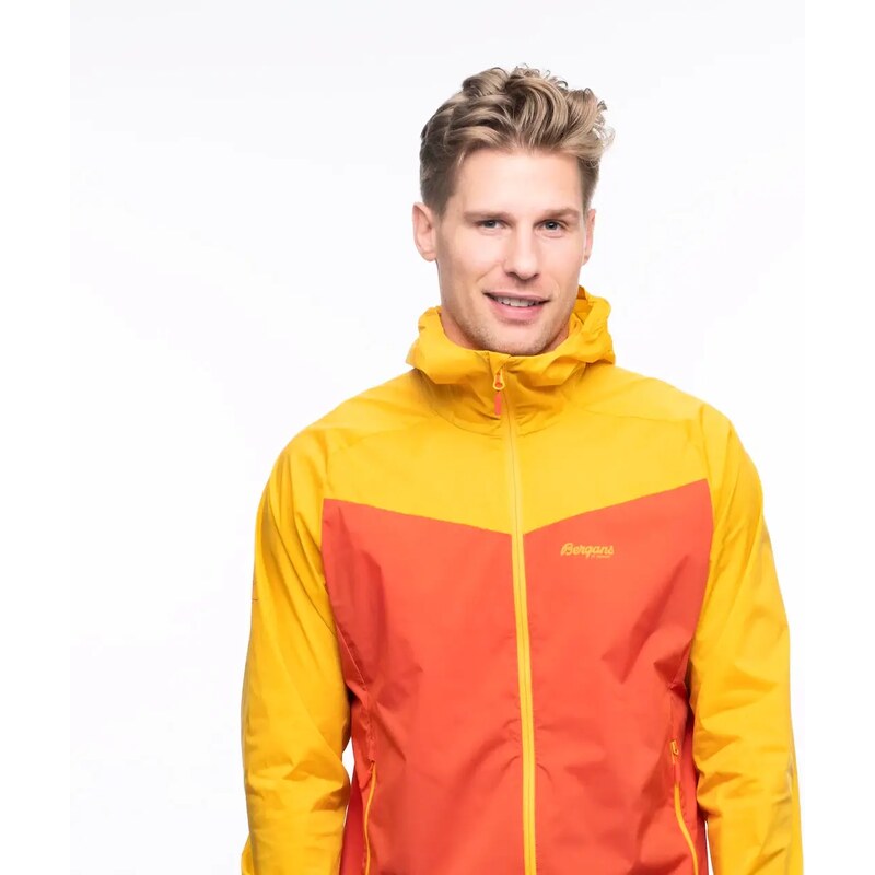 Pánská bunda Bergans Microlight Jacket Brick/Light Golden Yellow