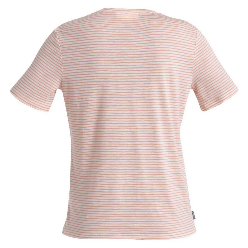 ICEBREAKER Wmns Merino Linen SS Tee Stripe, Snow/Glow velikost: L