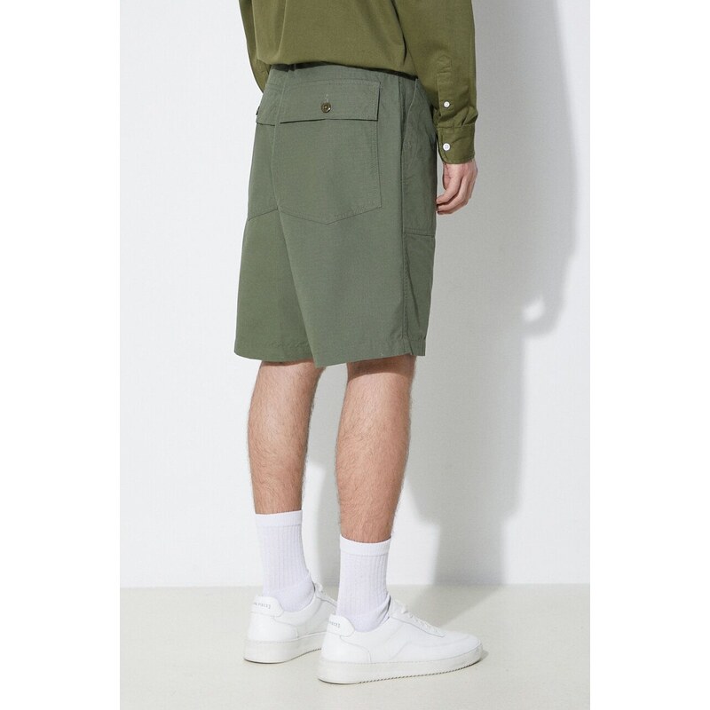 Bavlněné šortky Engineered Garments Fatigue Short zelená barva, OR271.CT010