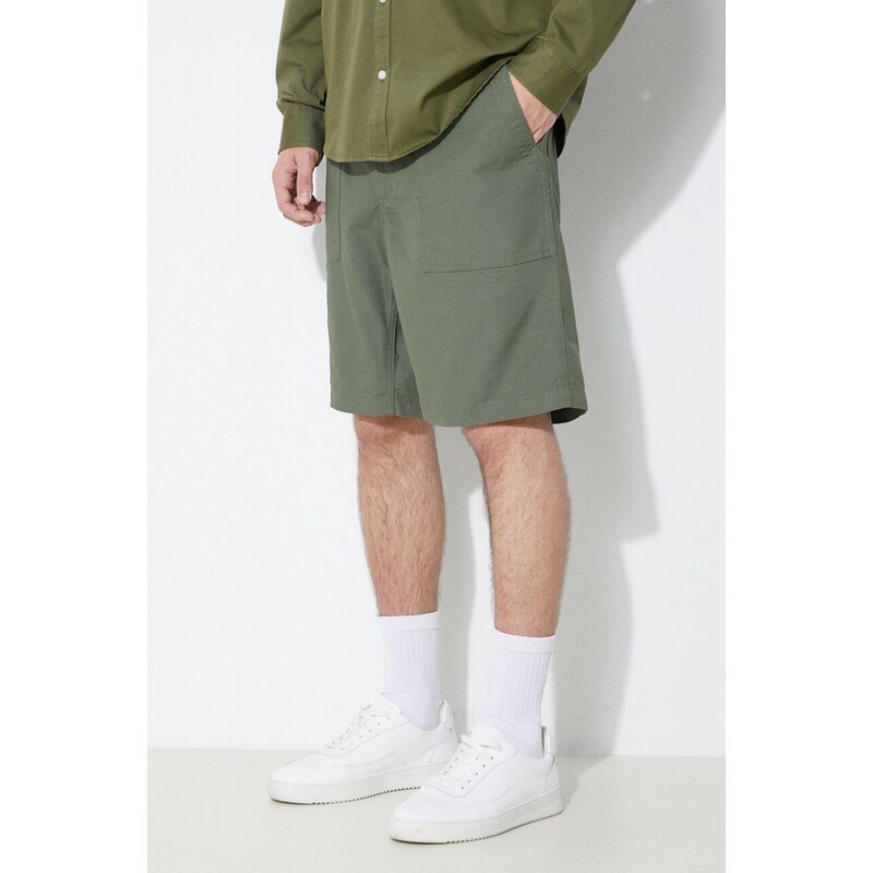 Bavlněné šortky Engineered Garments Fatigue Short zelená barva, OR271.CT010