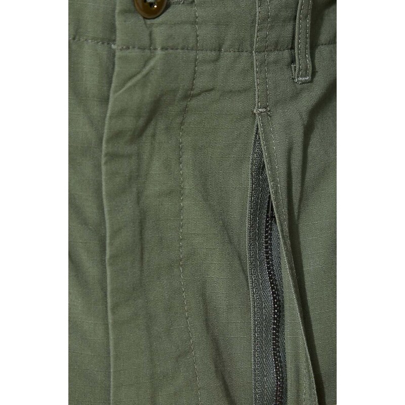 Bavlněné šortky Engineered Garments Fatigue Short zelená barva, OR271.CT010