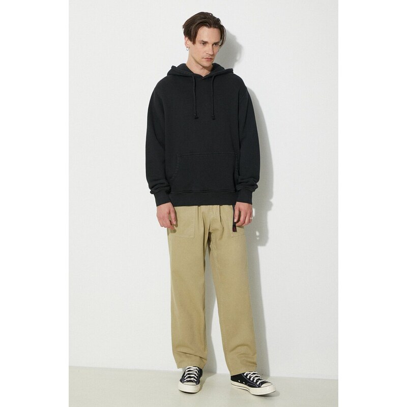 Bavlněné kalhoty Gramicci Loose Tapered Ridge Pant zelená barva, jednoduché, G114.OGT