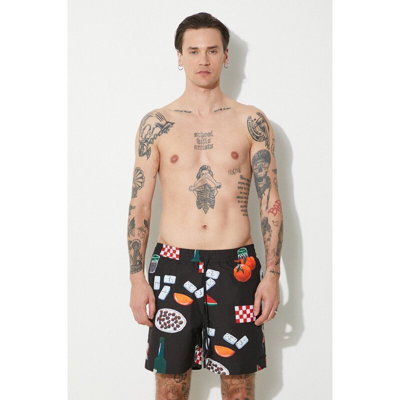 Plavkové šortky Carhartt WIP Slater Swim Trunks černá barva, I031536.23JXX