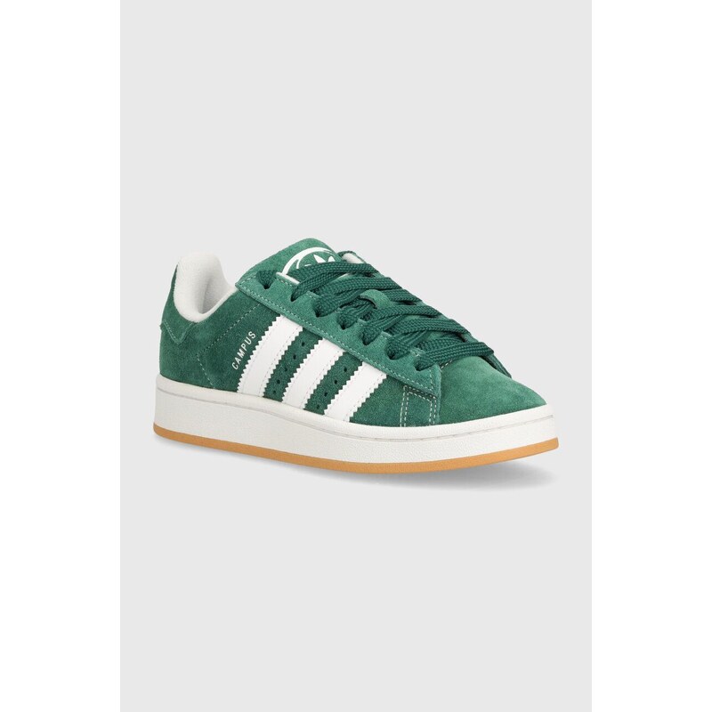 Semišové sneakers boty adidas Originals Campus 00s J zelená barva, IH7492