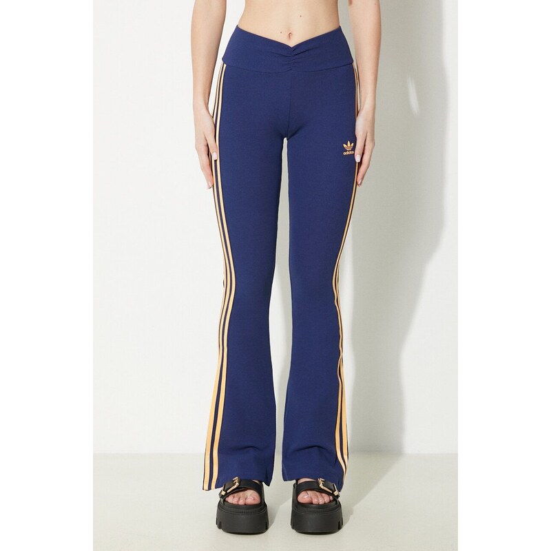 Legíny adidas Originals RIB FLRD Leggin dámské, tmavomodrá barva, s aplikací, JG8045