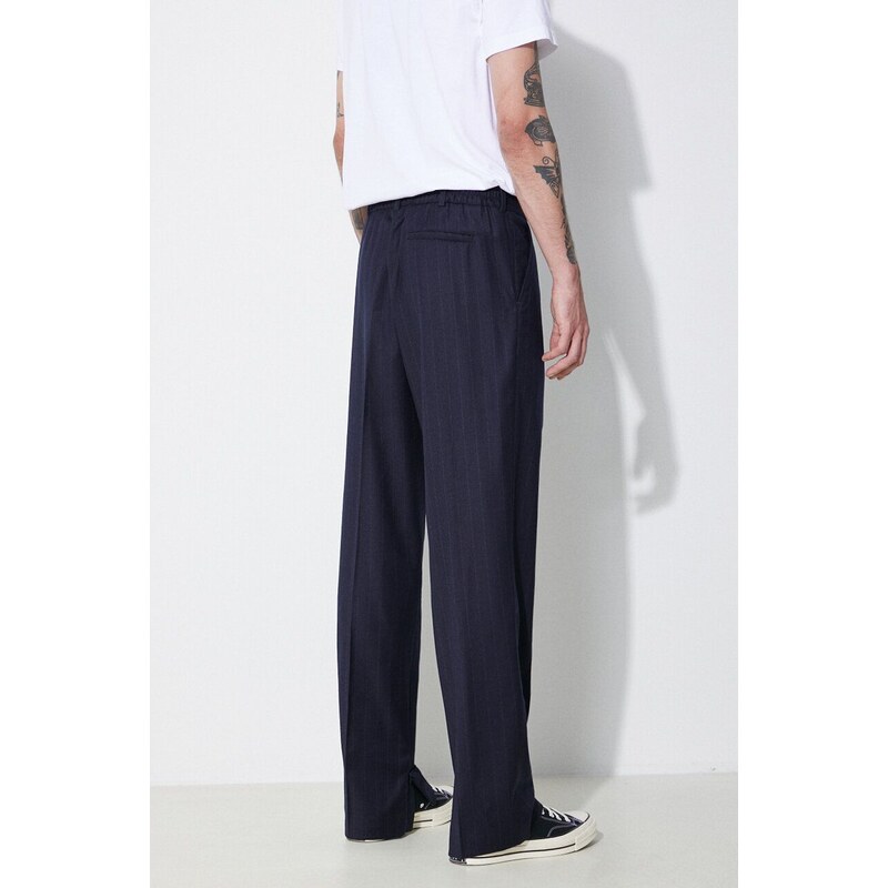 Vlněné kalhoty 424 Straight Leg Pants tmavomodrá barva, jednoduché, FF4SMT10BP-TR351.560