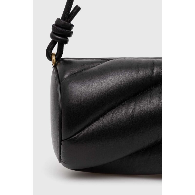 Kožená kabelka Fiorucci Black Leather Mella Bag černá barva, U01FPABA001LE04BK01