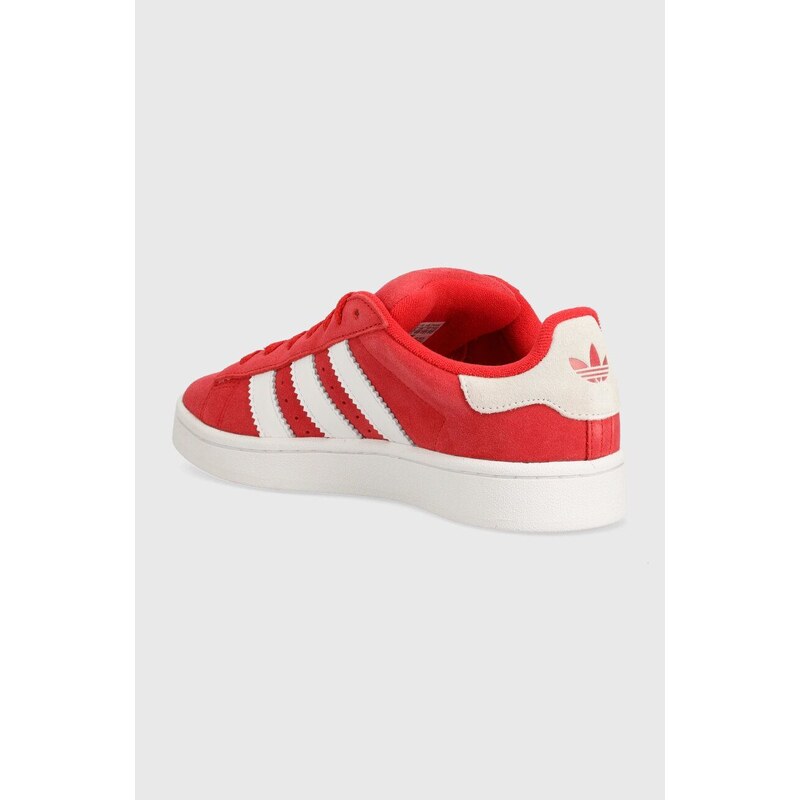 Kožené sneakers boty adidas Originals Campus 00s J červená barva, IG1230