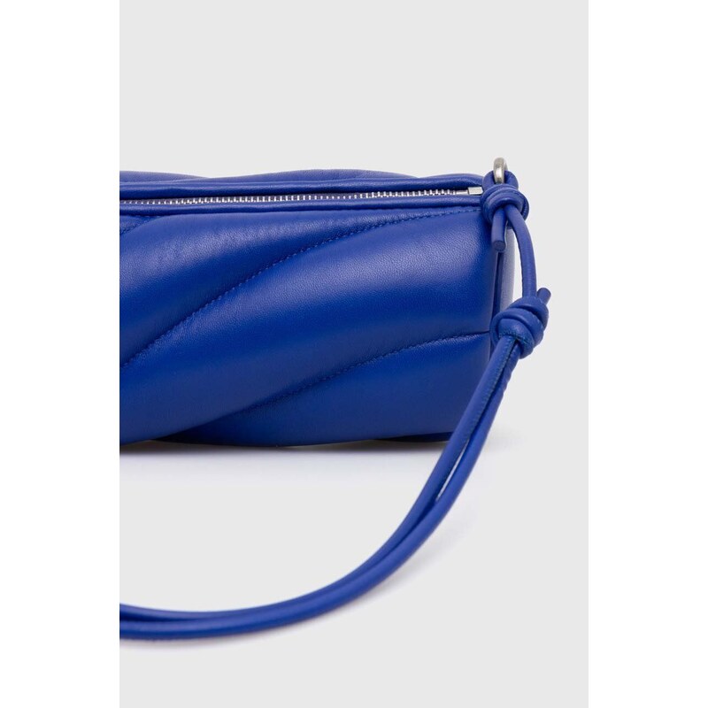 Kožená kabelka Fiorucci Electric Blue Leather Mini Mella Bag U01FPABA002LE04BL06