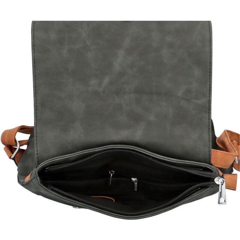 Tessra Trendy dámský koženkový kabelko-batoh Erlea, černo-hnědá
