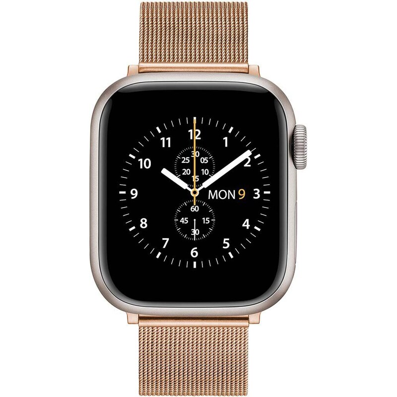 Řemínek pro apple watch Daniel Wellington Smart Watch Mesh strap zlatá barva