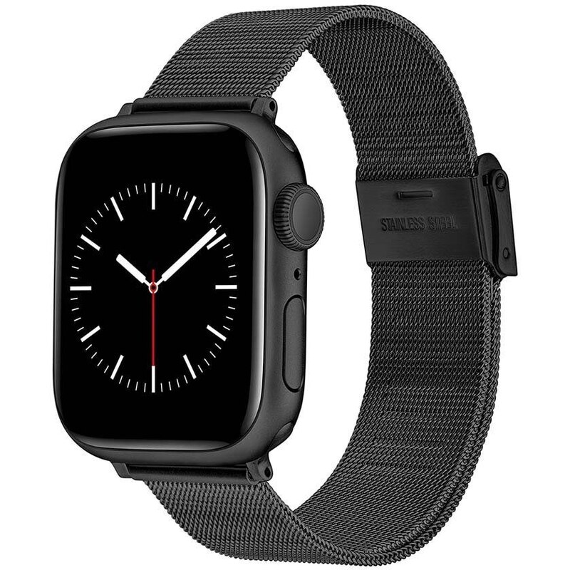 Řemínek pro apple watch Daniel Wellington Smart Watch Mesh strap šedá barva