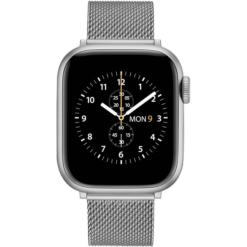 Řemínek pro apple watch Daniel Wellington Smart Watch Mesh strap stříbrná barva
