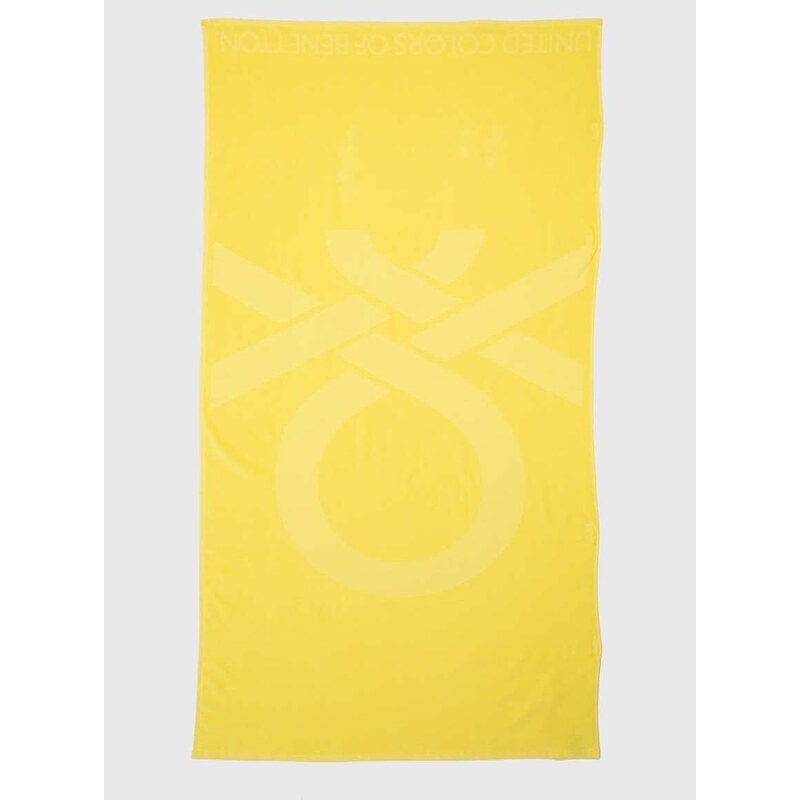 Bavlněný ručník United Colors of Benetton žlutá barva