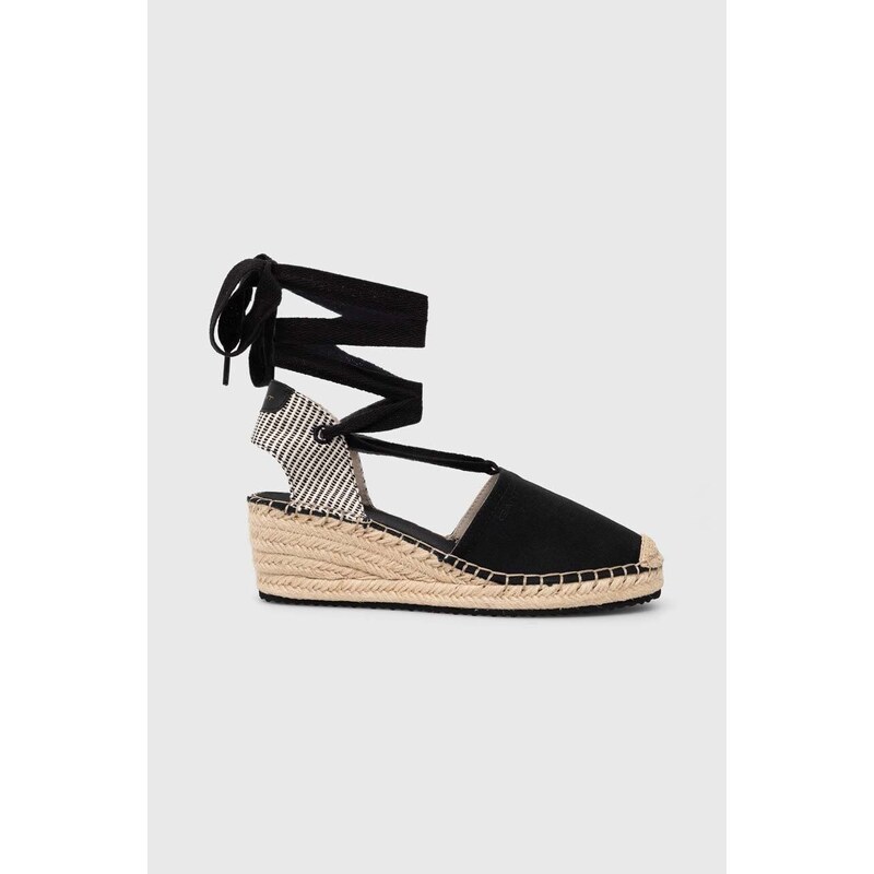 Espadrilky Gant Luliza černá barva, na klínku, 28568593.G00