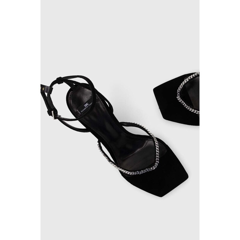 Sandály Elisabetta Franchi černá barva, SA24L42E2