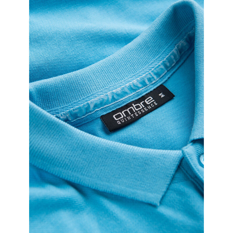 Ombre Pique knit polo shirt