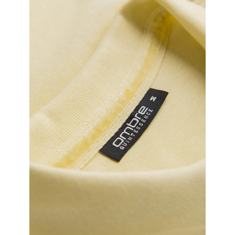 Ombre Clothing Pletená polokošile - žlutá V4 S1746