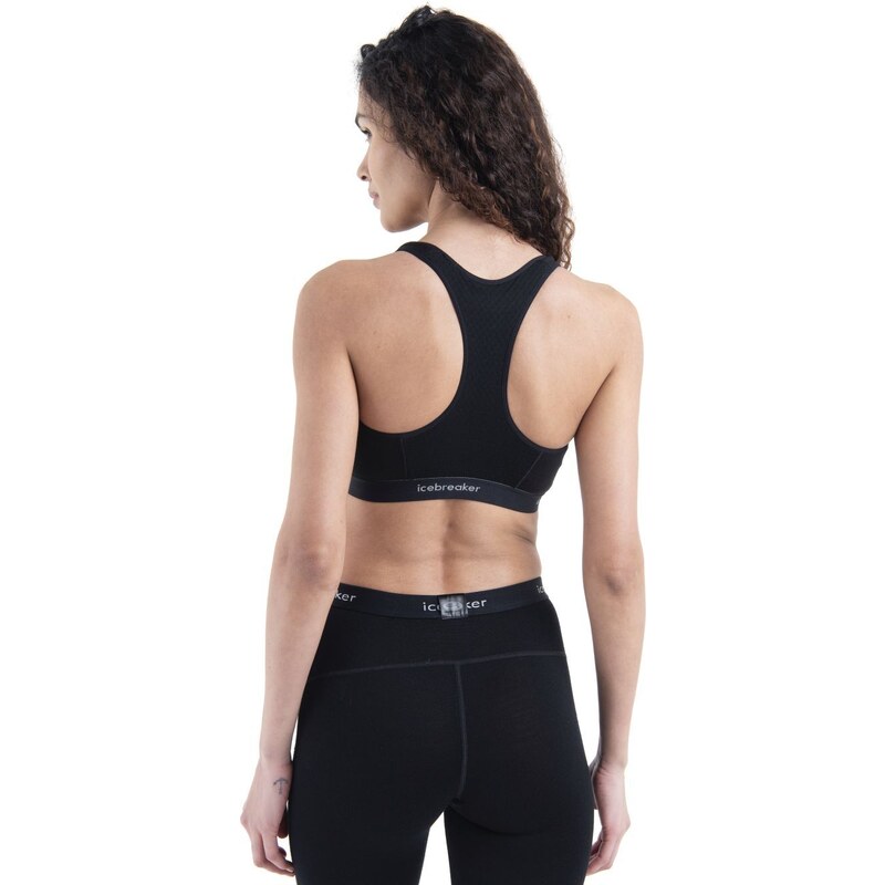 ICEBREAKER Wmns Merino 125 ZoneKnit Racerback Bra, Black velikost: L