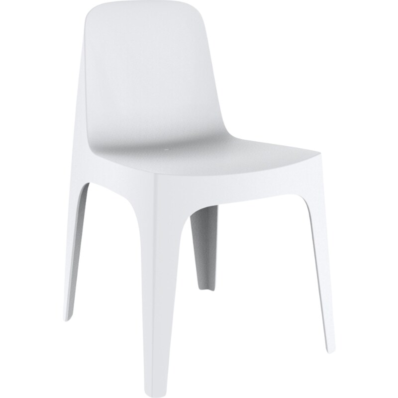 VONDOM Bílá plastová jídelní židle SOLID