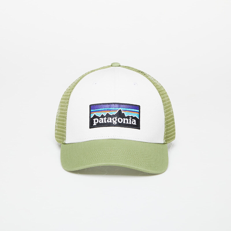 Kšiltovka Patagonia P-6 Logo LoPro Trucker Hat White/ Buckhorn Green