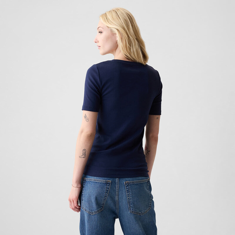 Dámské tričko GAP Modern Crewneck T-Shirt Navy Uniform