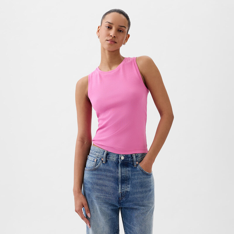 Dámské tílko GAP Sleeveless Modal Shell Indie Pink