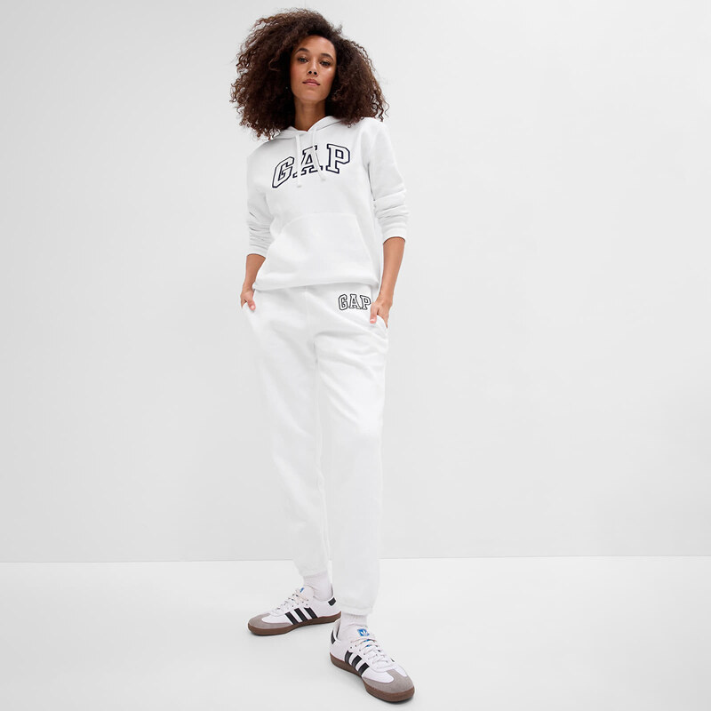 Dámské tepláky GAP Logo Jogger Sweatpants Optic White