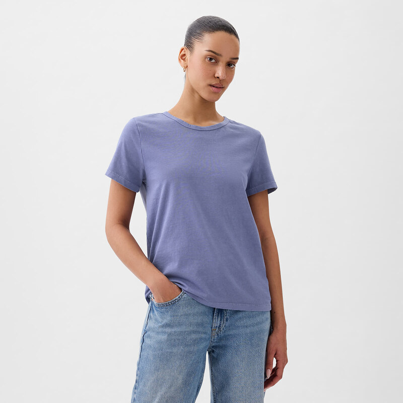 Dámské tričko GAP Crewneck Tee Larkspur