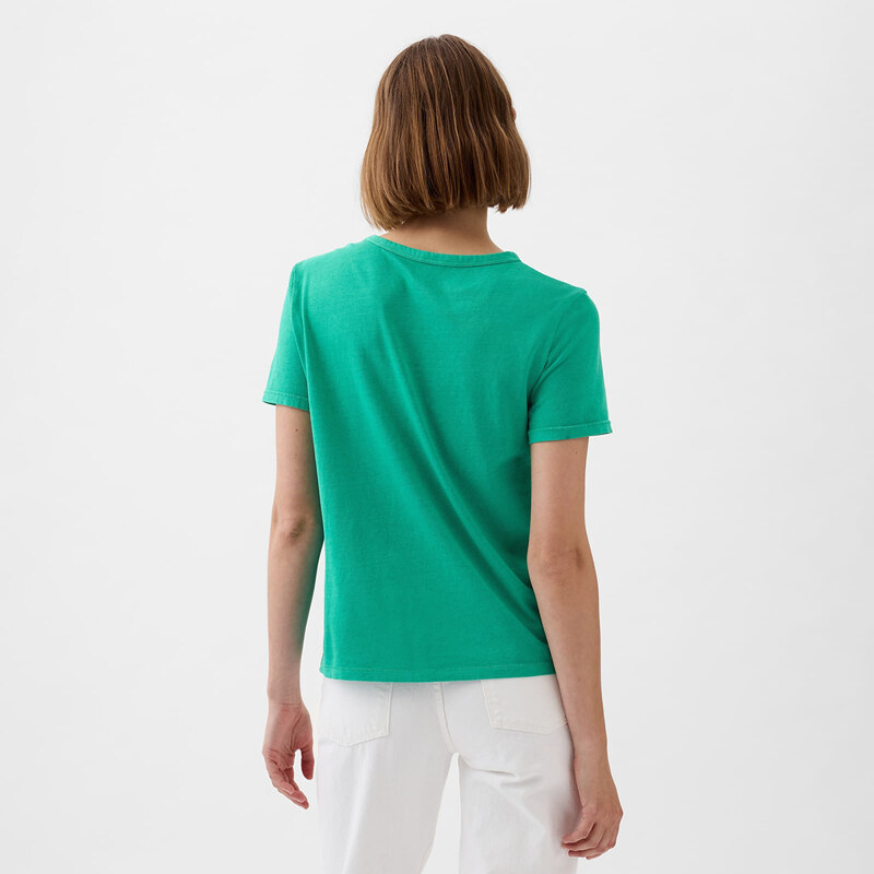 Dámské tričko GAP Crewneck Tee Simply Green 16-5936