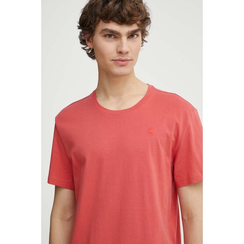Bavlněné tričko G-Star Raw růžová barva