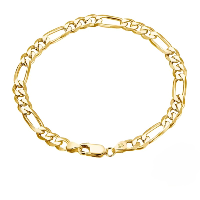 Olivie Stříbrný náramek 20cm GOLD 8505
