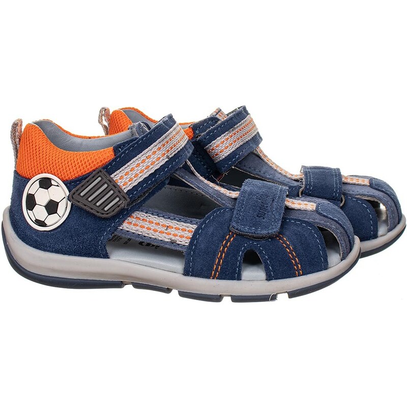 Superfit dětské zdravotní kožené sandály modré s míčem