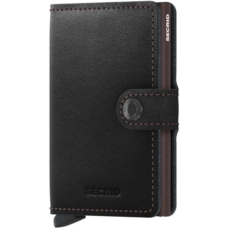 Kožená peněženka SECRID Miniwallet Original Black Brown černá s hnědým pouzdrem