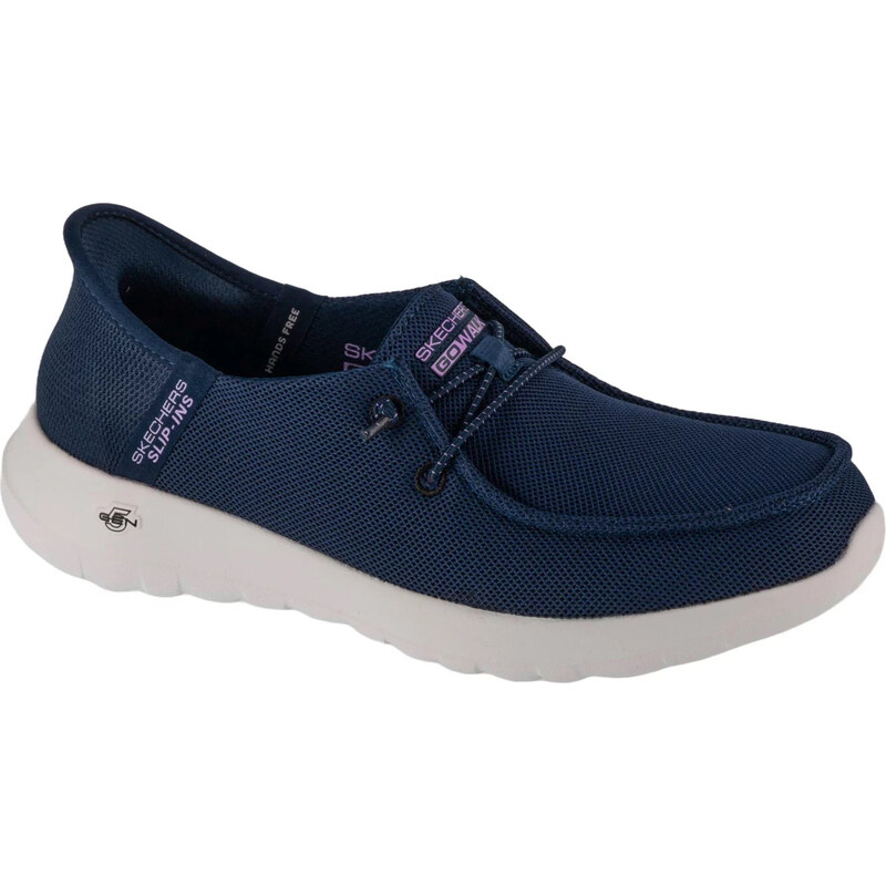 TMAVĚ MODRÉ SLIP-ON TENISKY SKECHERS SLIP-INS GO WALK JOY - IDALIS Tmavě modrá