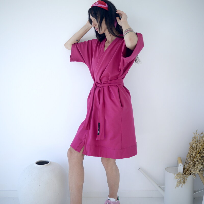 Kimono dress- jersey-maliina