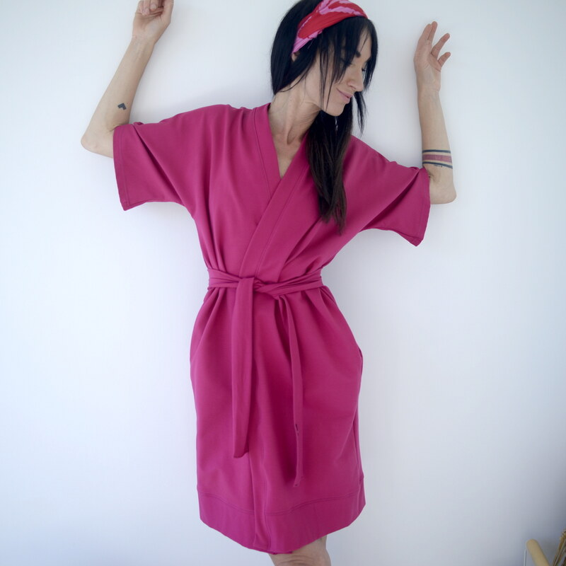 Kimono dress- jersey-maliina