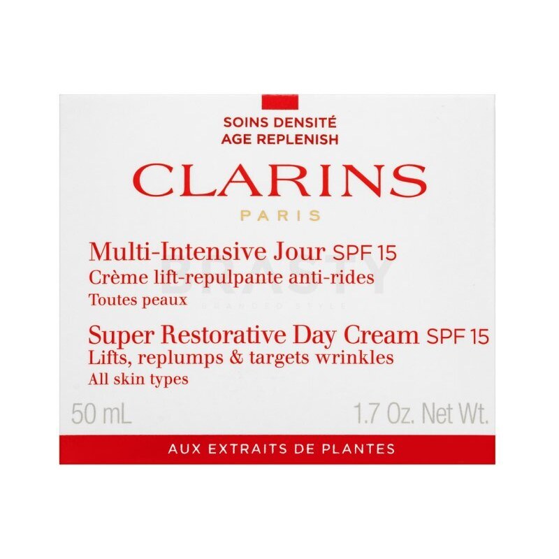 Clarins Super Restorative Day zpevňující denní krém Cream SPF 15 50 ml