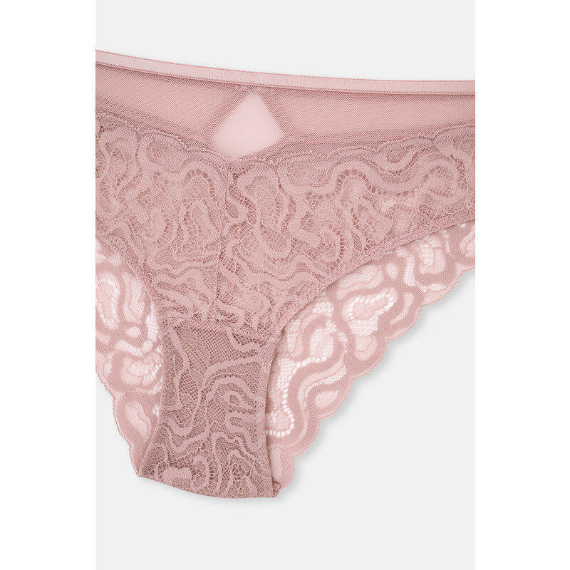 Dagi Soft Pink Lace Detail Briefs